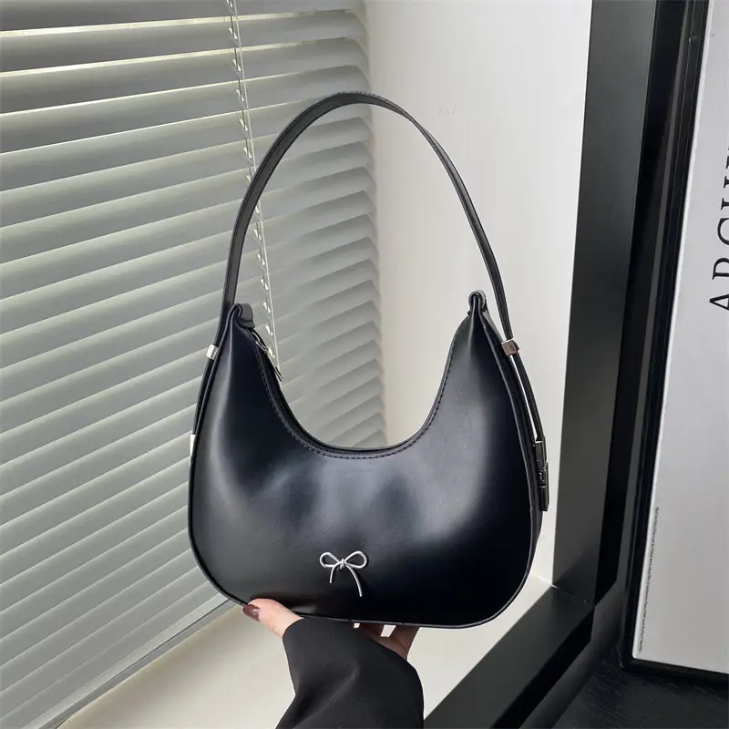 Brown Retro Armpit Bag Women's Leather Commuter Shoulder Bag — feature 19