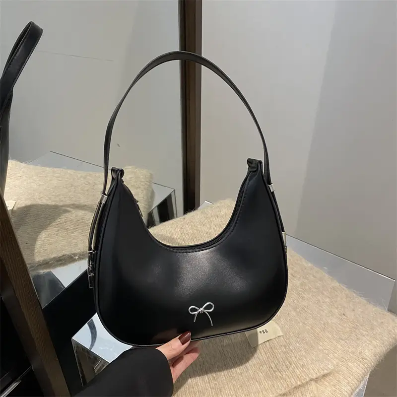 Brown Retro Armpit Bag Women's Leather Commuter Shoulder Bag — feature 20