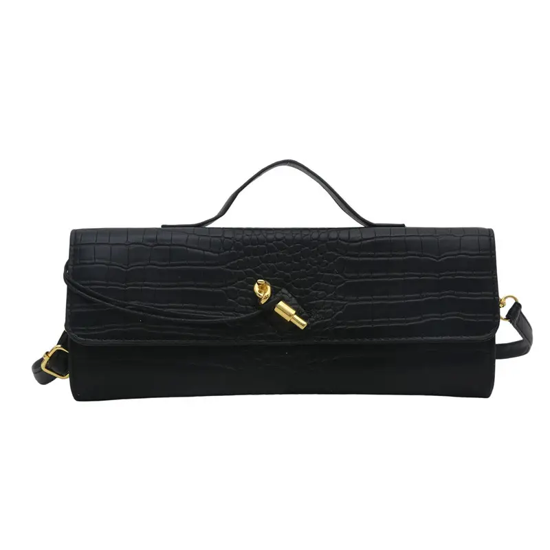 New European Handbag 2025 Summer Square Crocodile Pattern