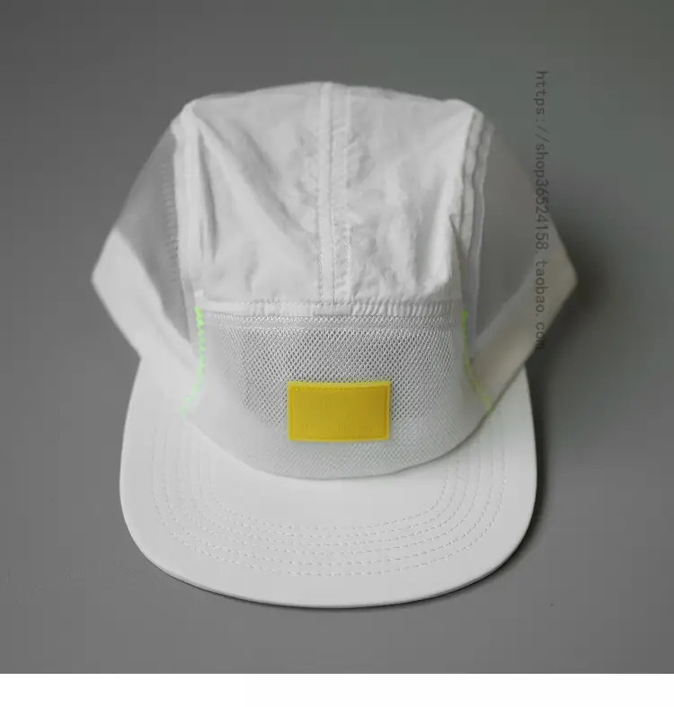 White 5-Panel Camping Hat for Women with Short Brim — feature 2