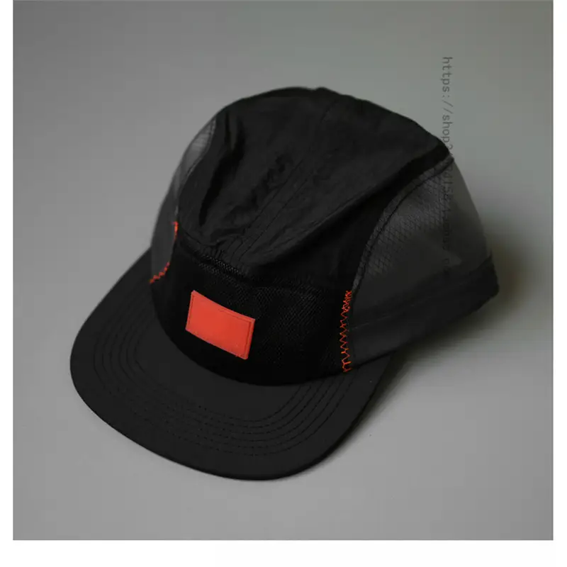 White 5-Panel Camping Hat for Women with Short Brim - Image 2