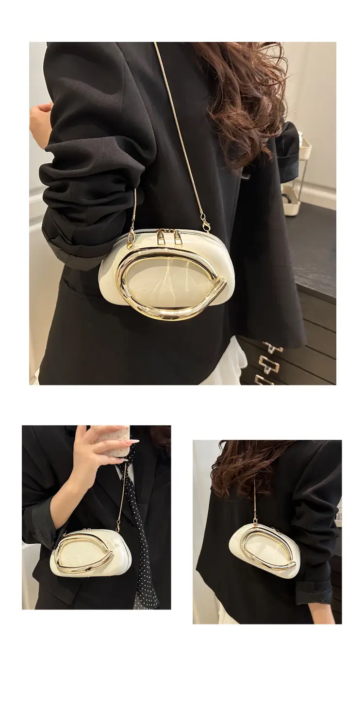 Black Luxury Crossbody Bag for Women with Gold Hardware — feature 22