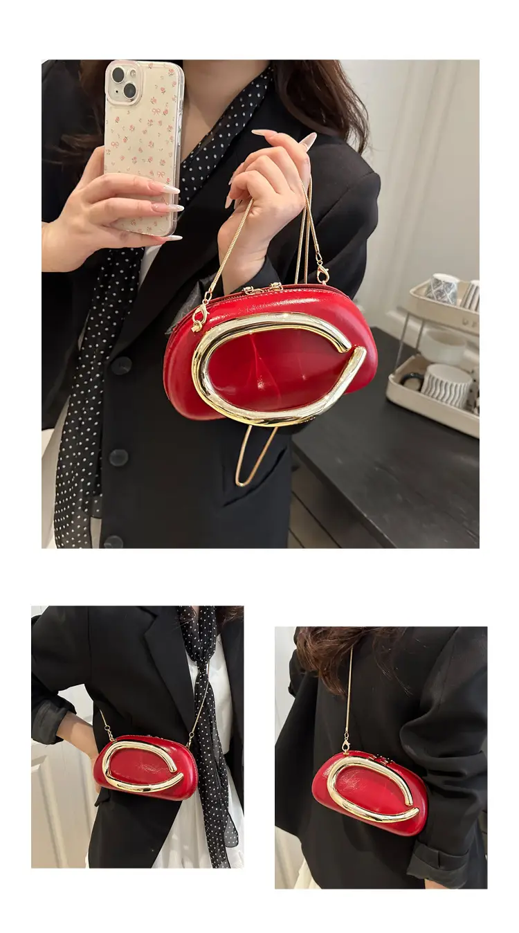 Black Luxury Crossbody Bag for Women with Gold Hardware — feature 23