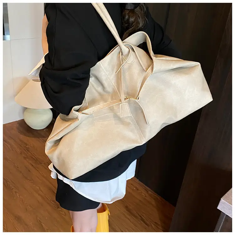 Women's Brown Leather Retro Shoulder Bag 2025 Spring New — feature 22