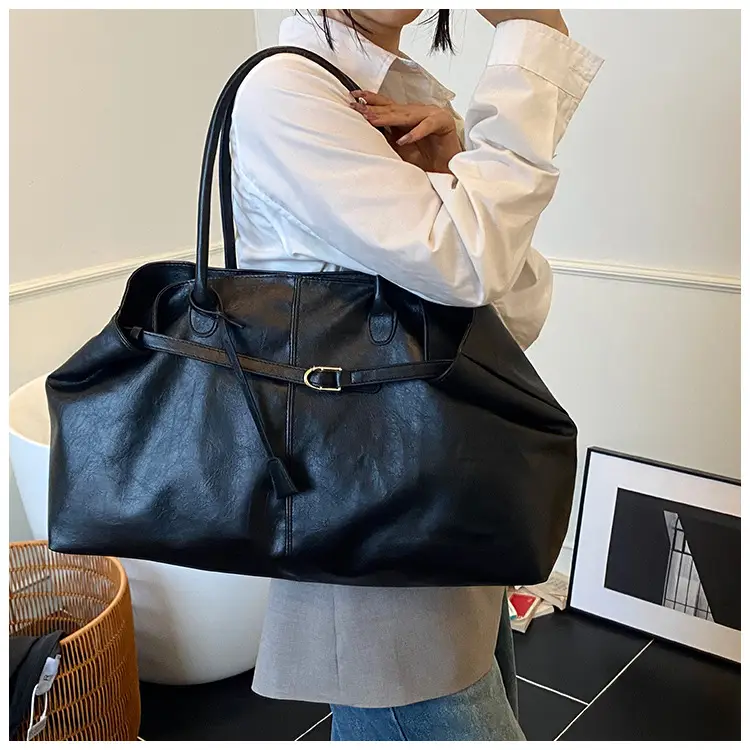 Women's Brown Leather Retro Shoulder Bag 2025 Spring New — feature 27