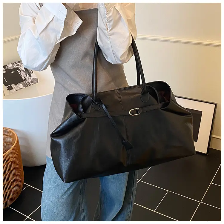 Women's Brown Leather Retro Shoulder Bag 2025 Spring New — feature 28
