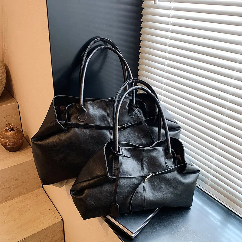 Women's Brown Leather Retro Shoulder Bag 2025 Spring New - Image 2