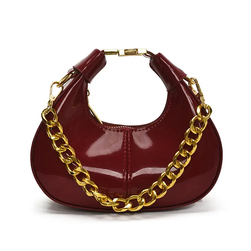Women Korean Retro Chain Shoulder Crossbody Bag White 2025 - Image 2