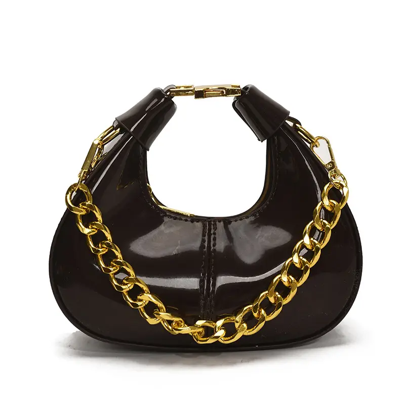 Women Korean Retro Chain Shoulder Crossbody Bag White 2025 - Image 6
