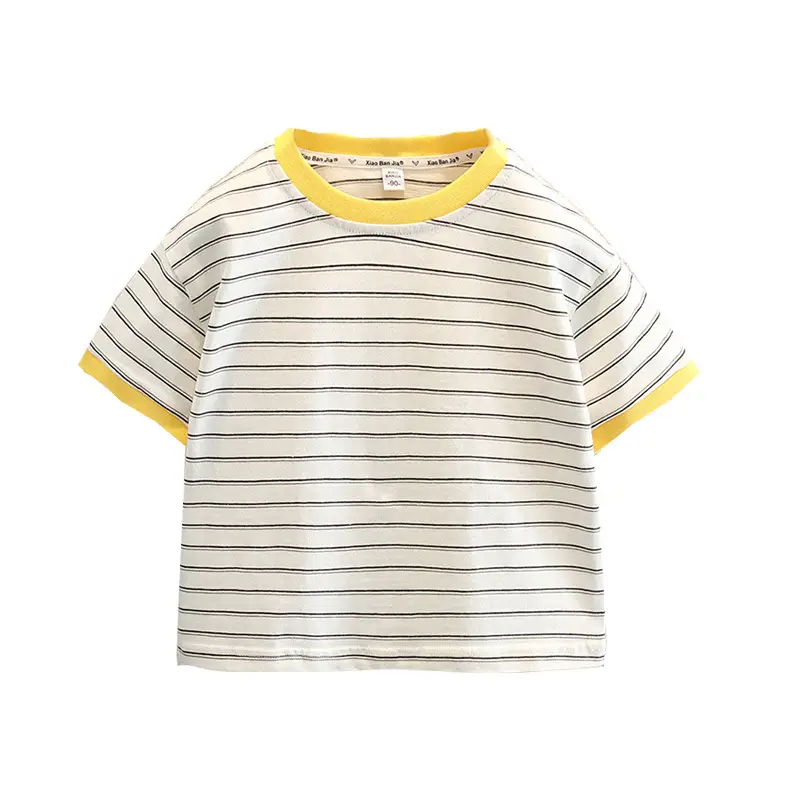 Boys Striped T-Shirt Yellow Sleeve 2025 - Image 6