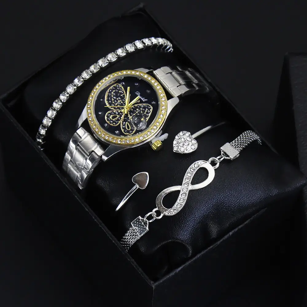 Ladies Watch Set with Diamond Bracelet & Watch - Image 8