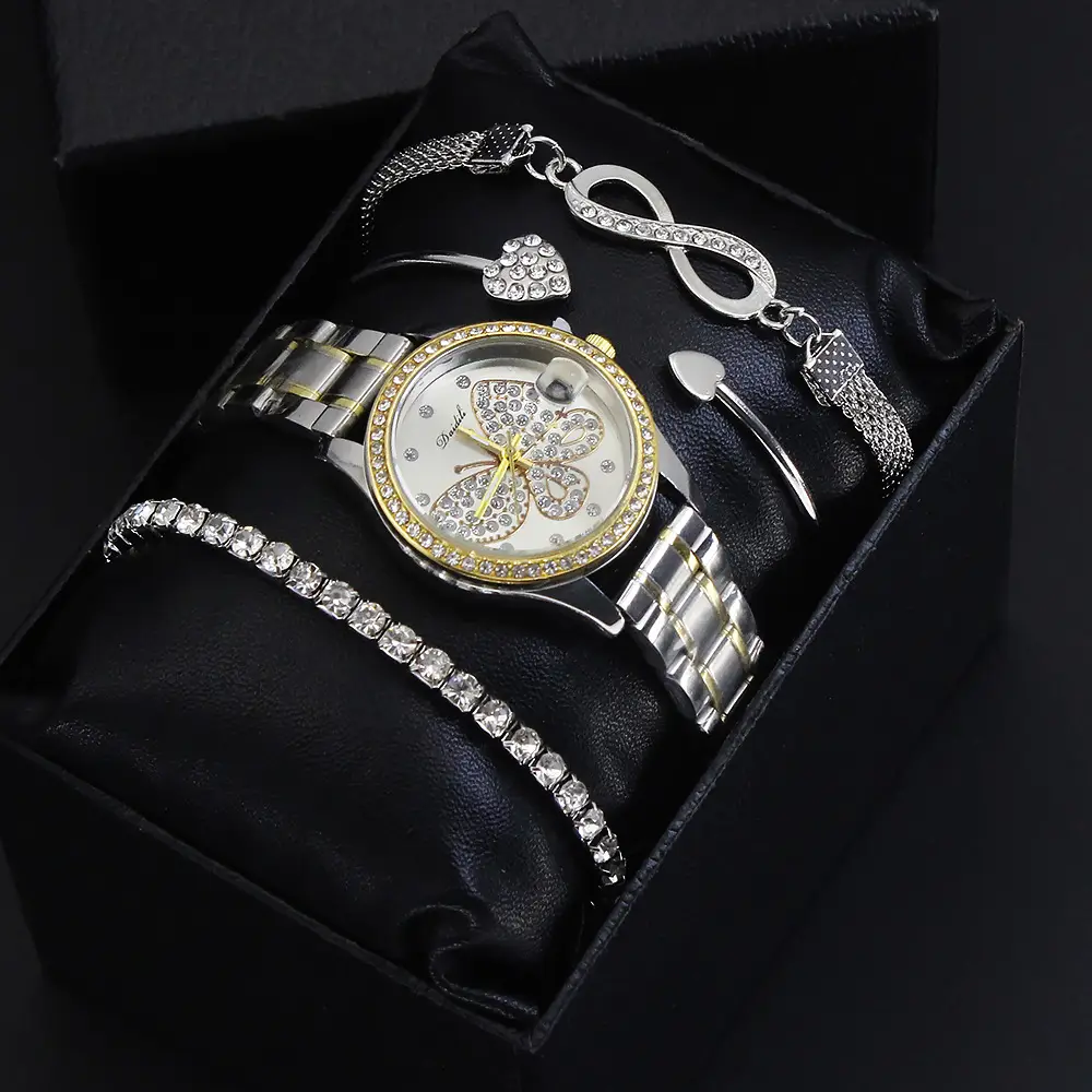 Ladies Watch Set with Diamond Bracelet & Watch - Image 9