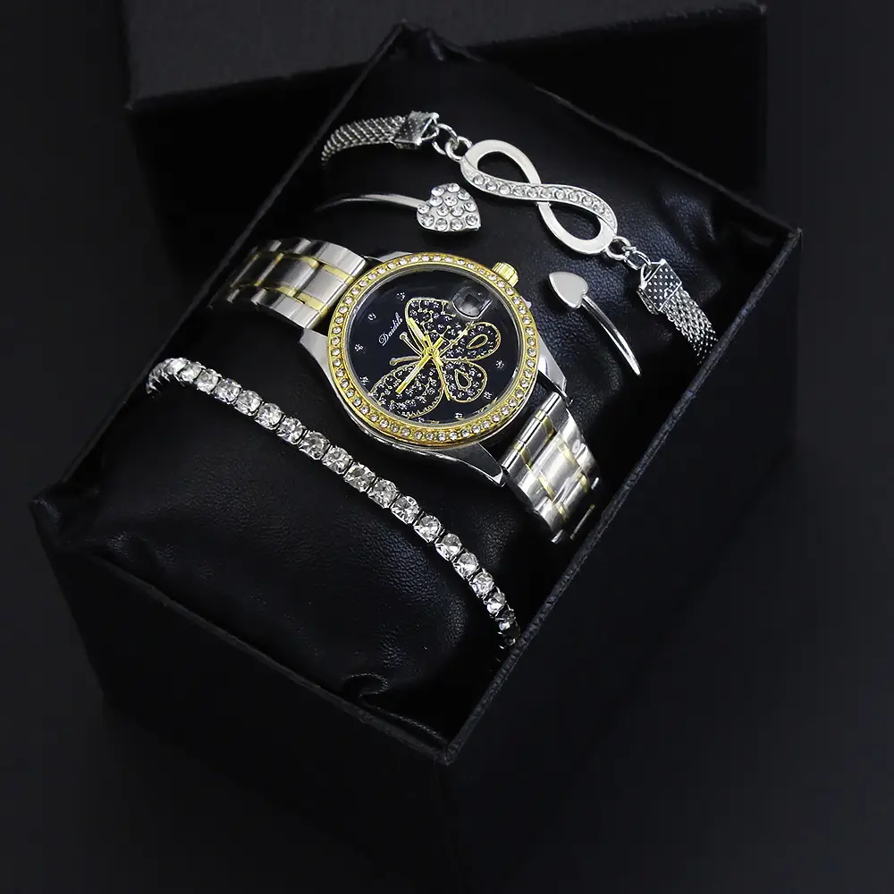 Ladies Watch Set with Diamond Bracelet & Watch - Image 10