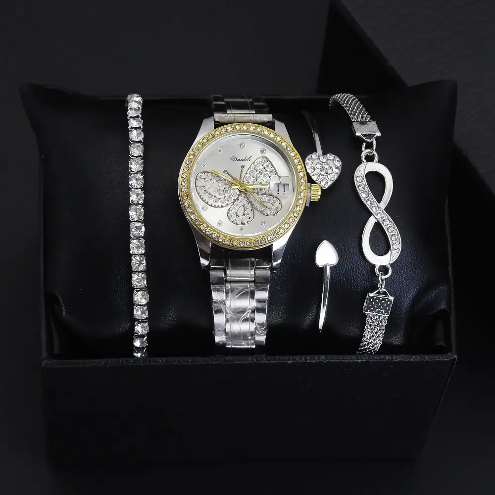 Ladies Watch Set with Diamond Bracelet & Watch - Image 2