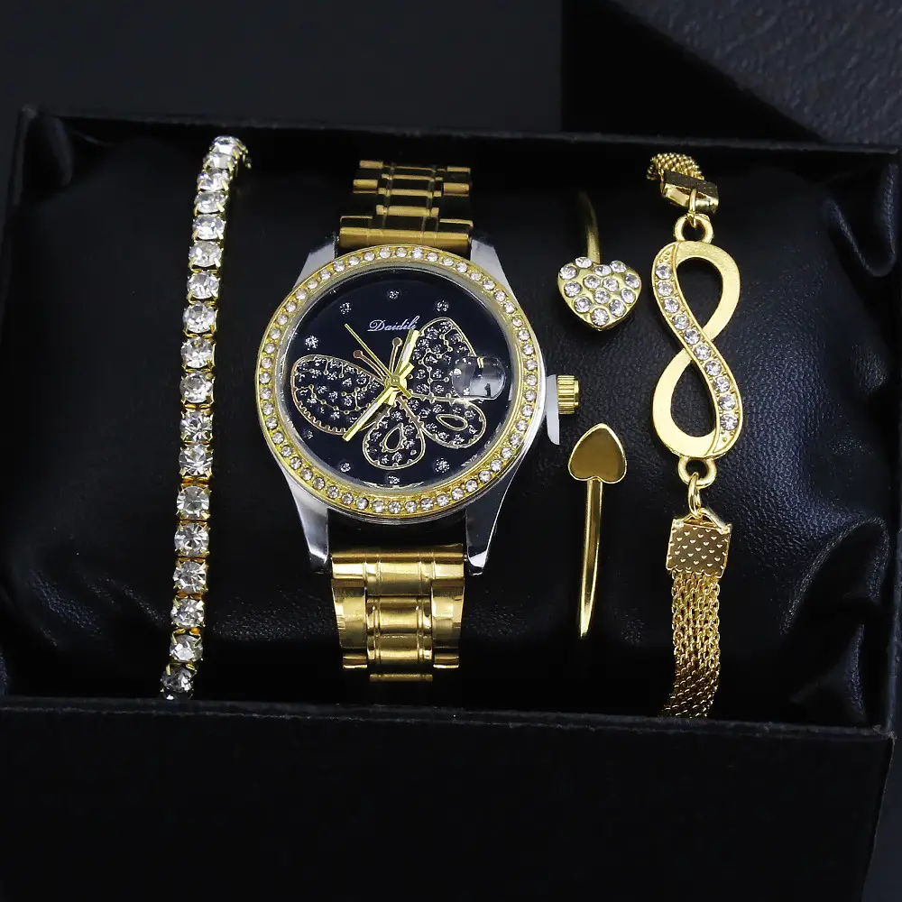 Ladies Watch Set with Diamond Bracelet & Watch - Image 3