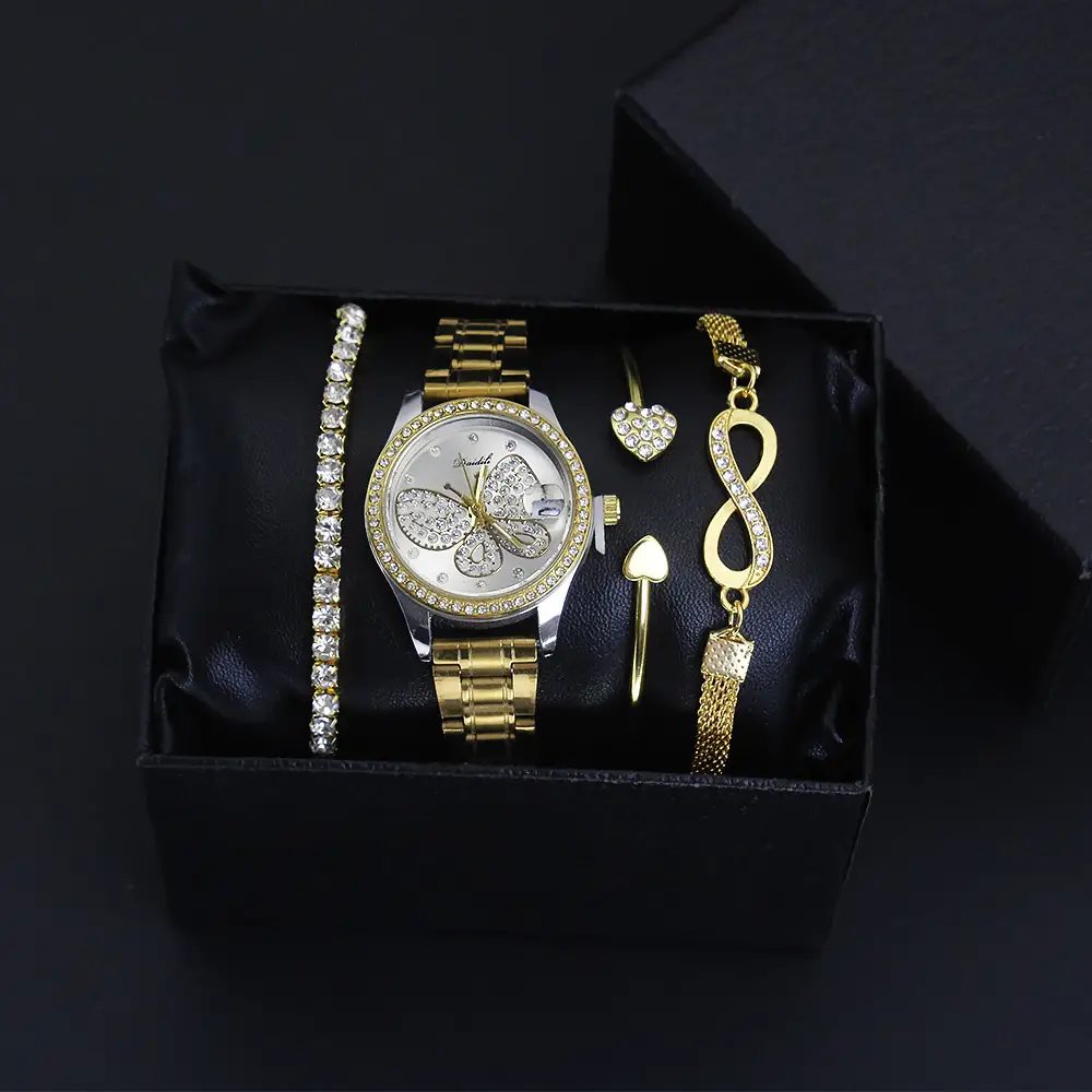 Ladies Watch Set with Diamond Bracelet & Watch - Image 4