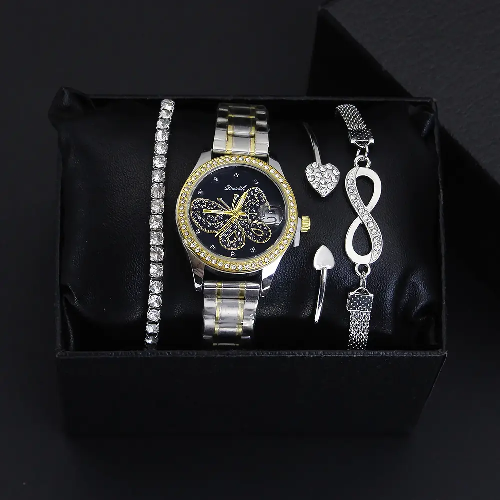 Ladies Watch Set with Diamond Bracelet & Watch - Image 5