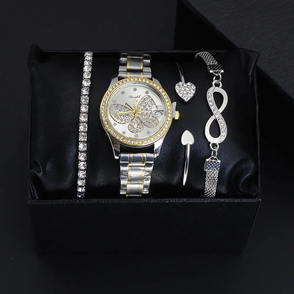 Ladies Watch Set with Diamond Bracelet & Watch - Image 6
