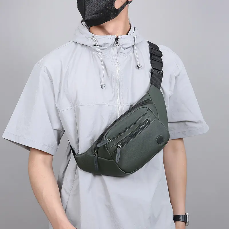 Men's Black Crossbody Bag with 4 Colors