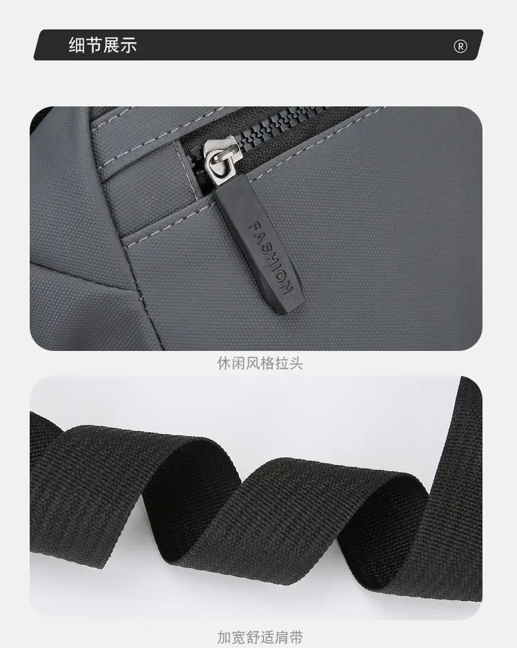 Men's Black Crossbody Bag with 4 Colors — feature 18