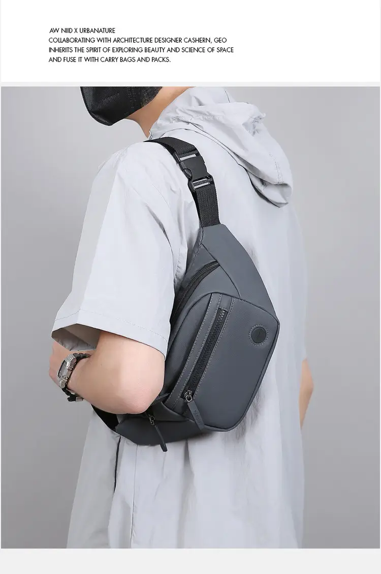 Men's Black Crossbody Bag with 4 Colors — feature 24
