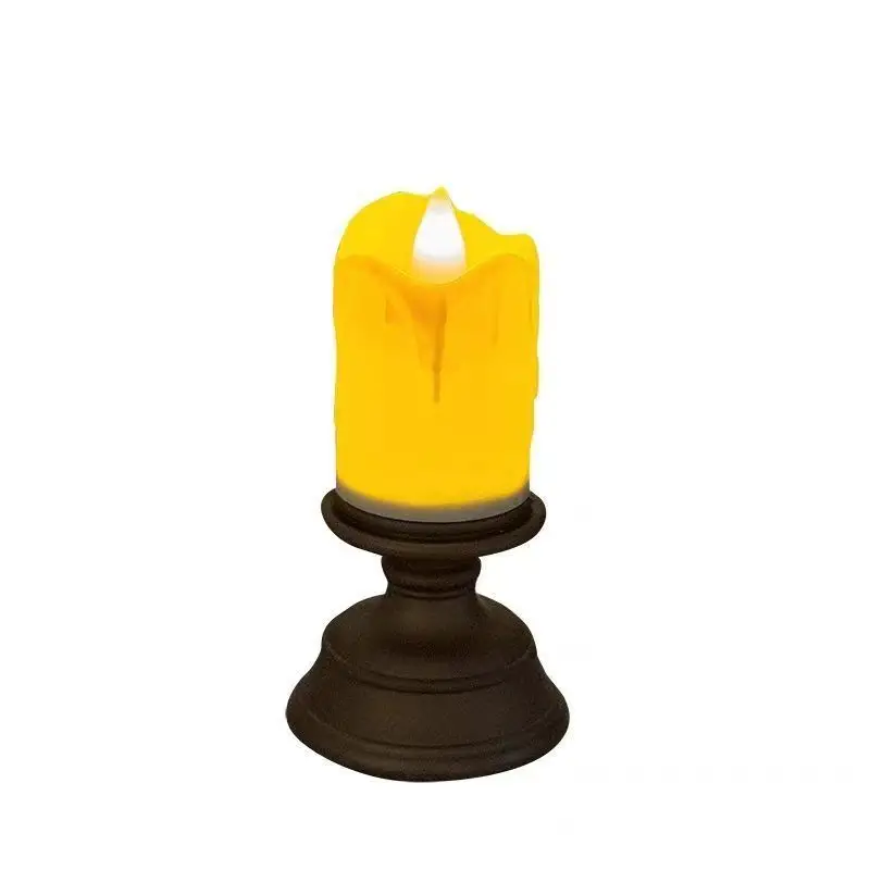 Cross-Border Led Simulated Tear Stain Digital Candle Light Classic Retro Atmosphere Decoration Candlestick Night Light Ornaments