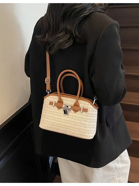 Women Straw Crossbody Bag Spring New Fashion - Image 6
