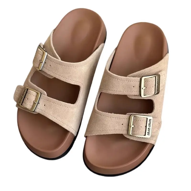Birkenstock Sandals for Women's Summer Outer Wear 2025 New High-Bottom Style with Skirt French Thick-Soled Heightening Beach Slippers