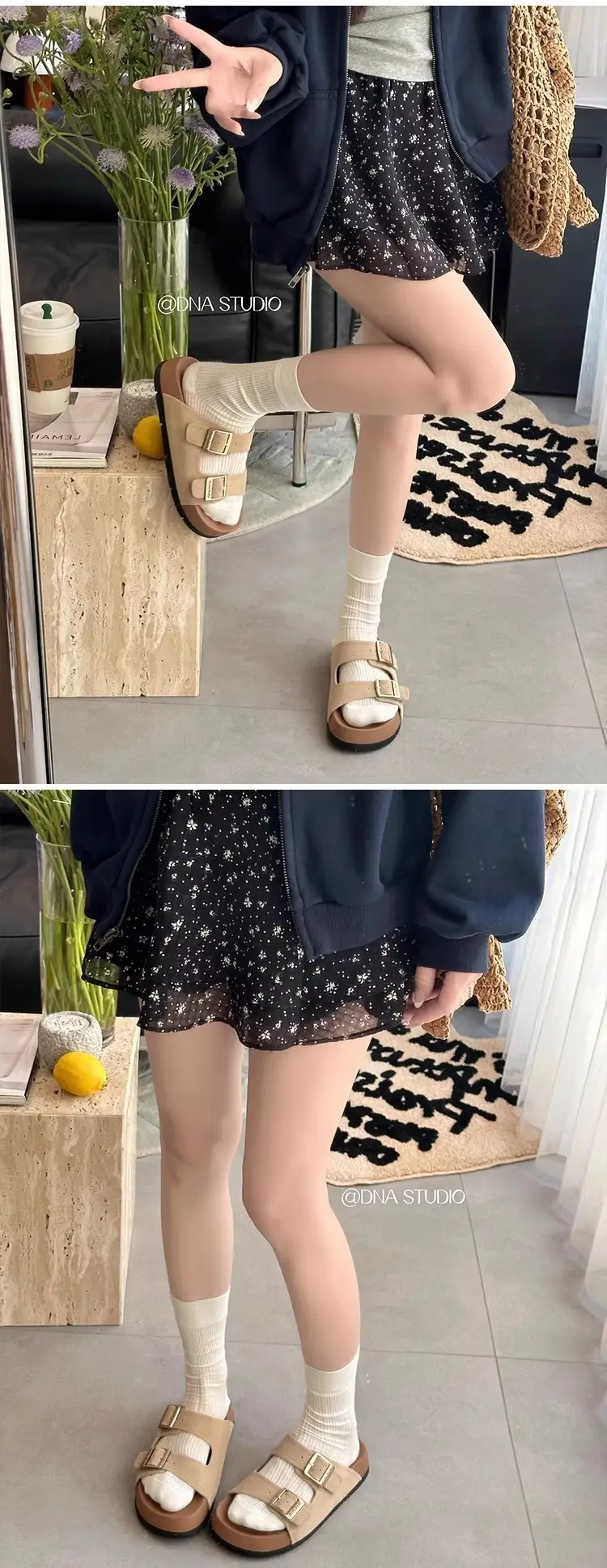 Birkenstock Sandals for Women's Summer Outer Wear 2025 New High-Bottom Style with Skirt French Thick-Soled Heightening Beach Slippers — feature 15