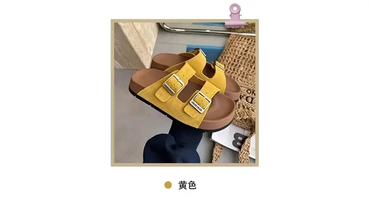 Birkenstock Sandals for Women's Summer Outer Wear 2025 New High-Bottom Style with Skirt French Thick-Soled Heightening Beach Slippers — feature 6