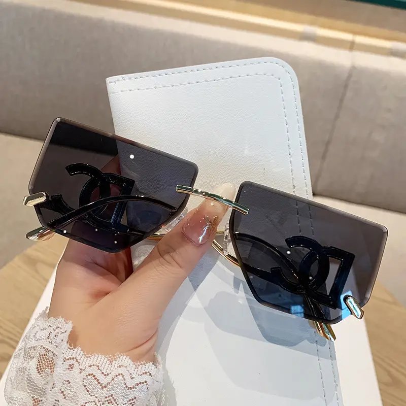 Women Square Frame Sunglasses Anti-UV European American - Image 2
