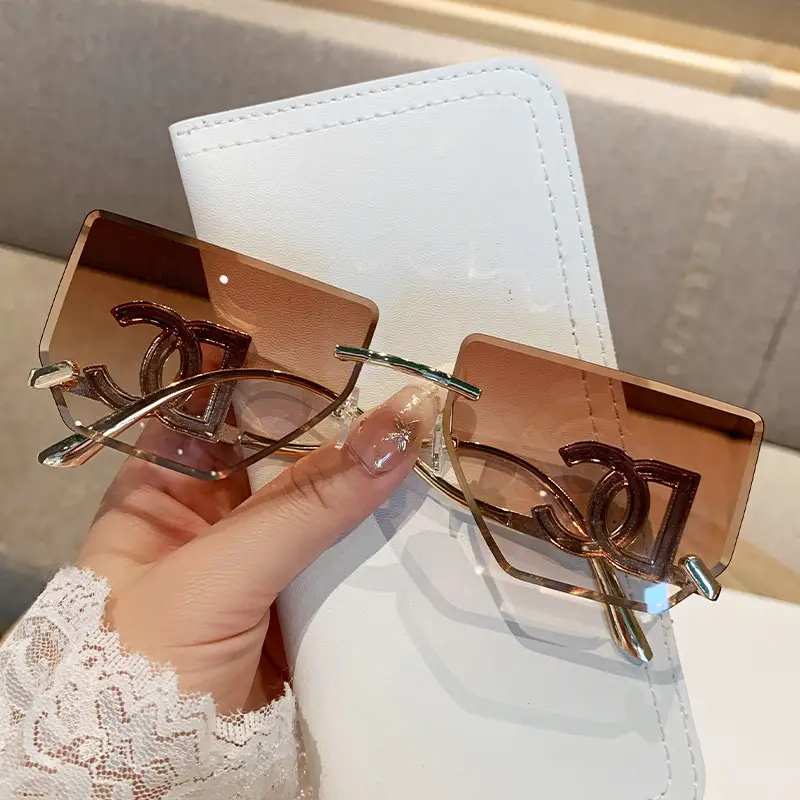 Women Square Frame Sunglasses Anti-UV European American - Image 3