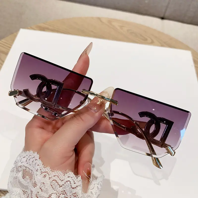 Women Square Frame Sunglasses Anti-UV European American - Image 4