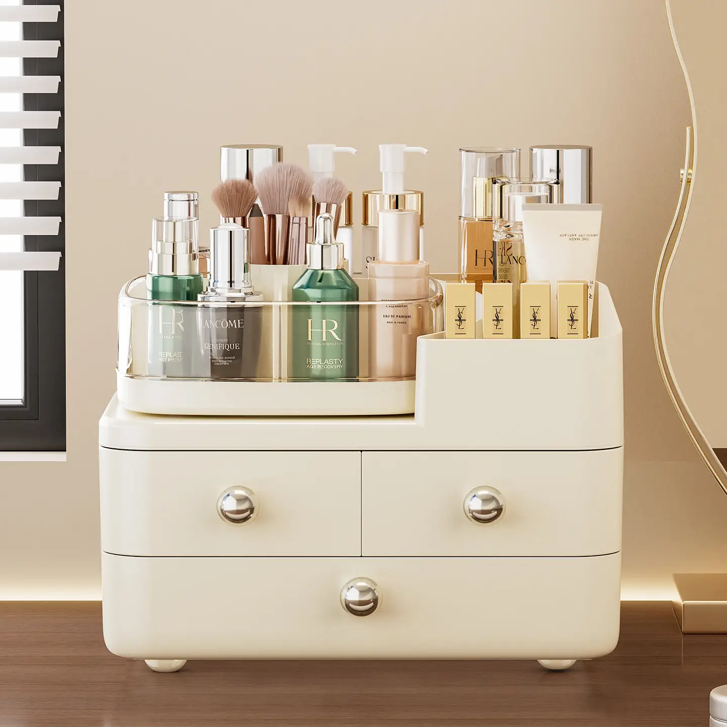 Two-Tier Makeup & Cosmetics Storage Rack