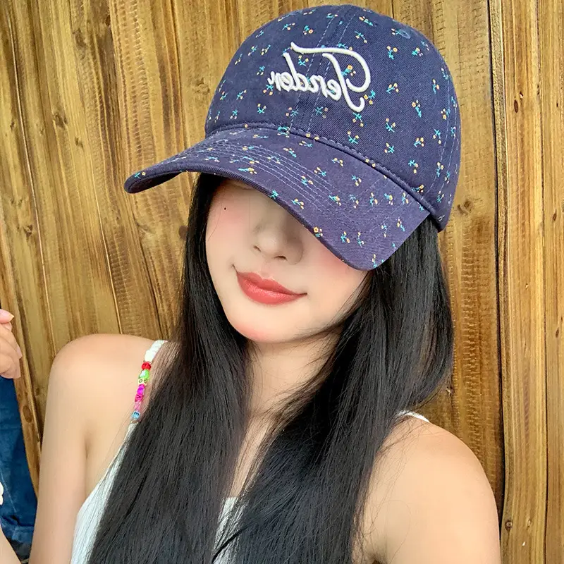 Women Floral Letter Cap Sunshade Baseball Cap - Image 4