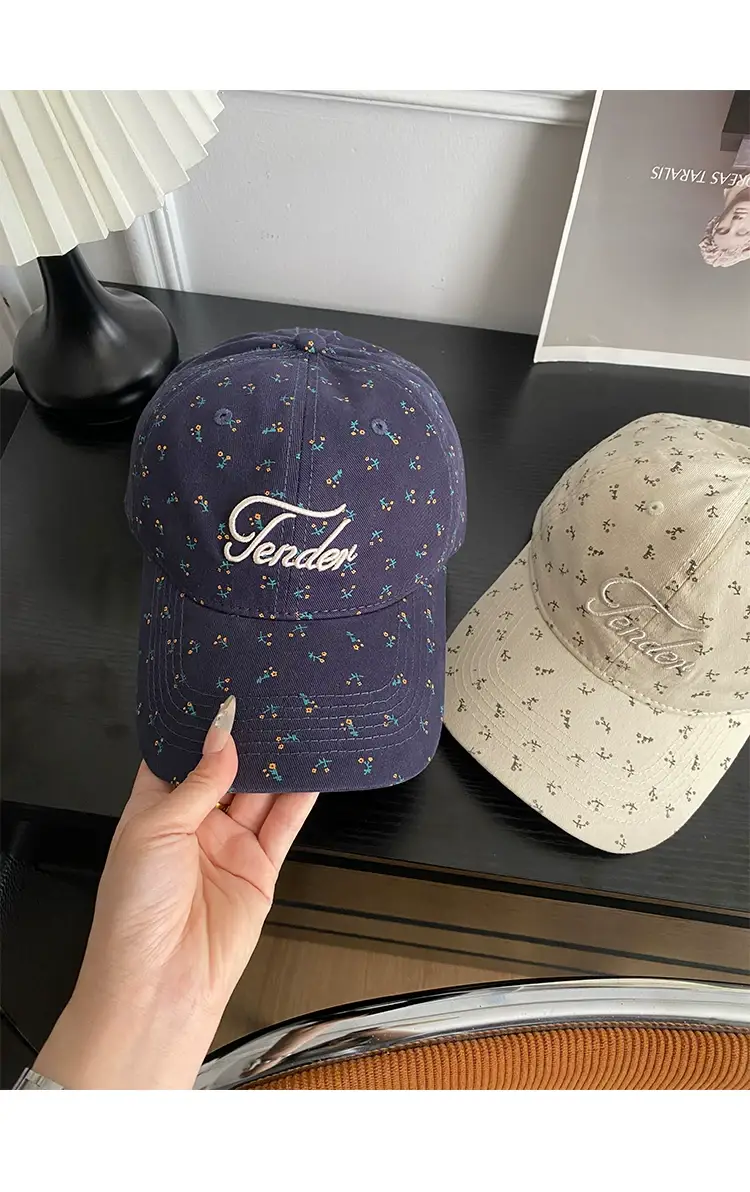 Women Floral Letter Cap Sunshade Baseball Cap — feature 13