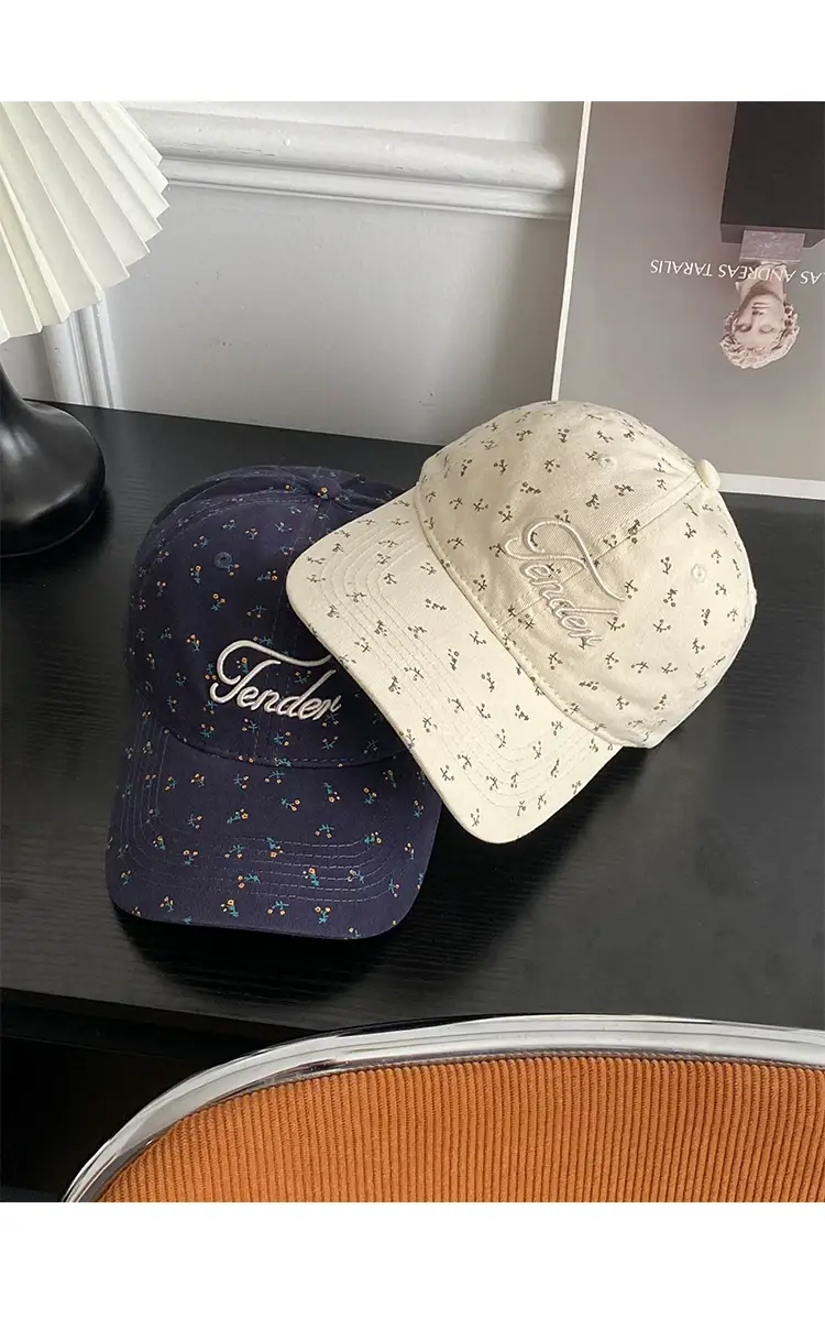 Women Floral Letter Cap Sunshade Baseball Cap — feature 14