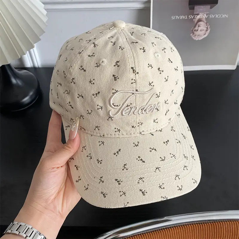 Women Floral Letter Cap Sunshade Baseball Cap - Image 2