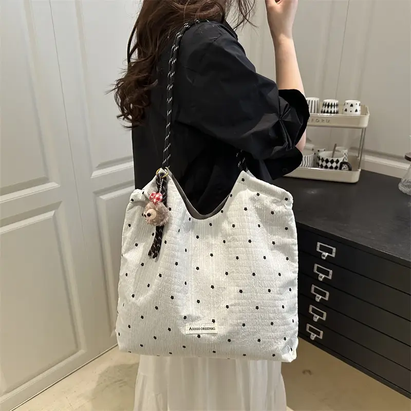 Women Polka Dot Chiffon Shoulder Bag Red 2025 - Image 10