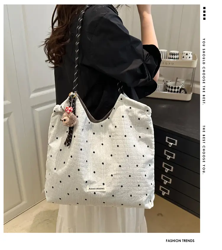 Women Polka Dot Chiffon Shoulder Bag Red 2025 — feature 1