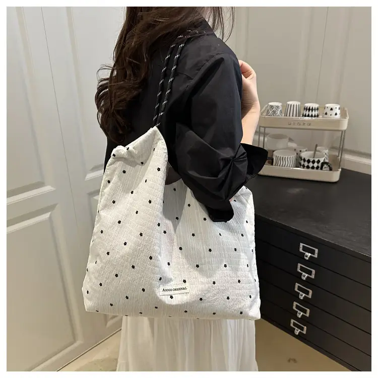 Women Polka Dot Chiffon Shoulder Bag Red 2025 — feature 10