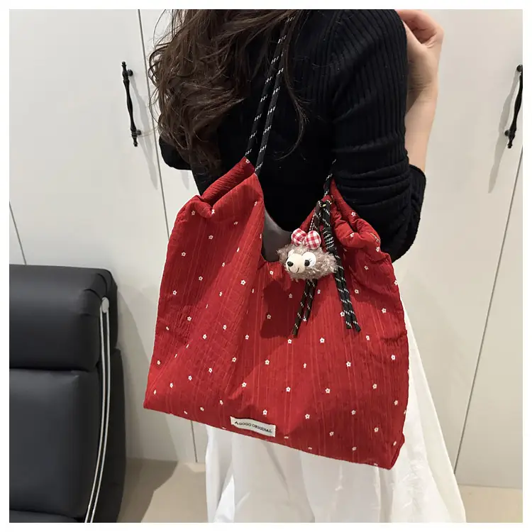 Women Polka Dot Chiffon Shoulder Bag Red 2025 — feature 13