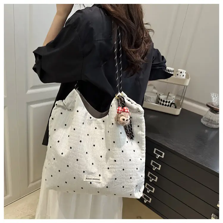 Women Polka Dot Chiffon Shoulder Bag Red 2025 — feature 9