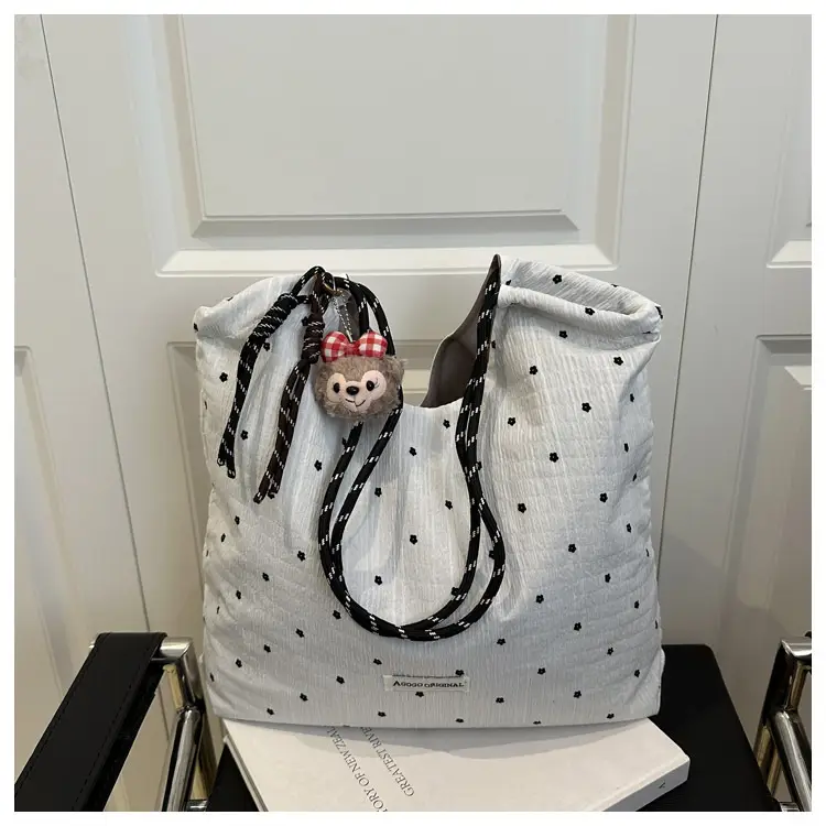 Women Polka Dot Chiffon Shoulder Bag Red 2025 - Image 2