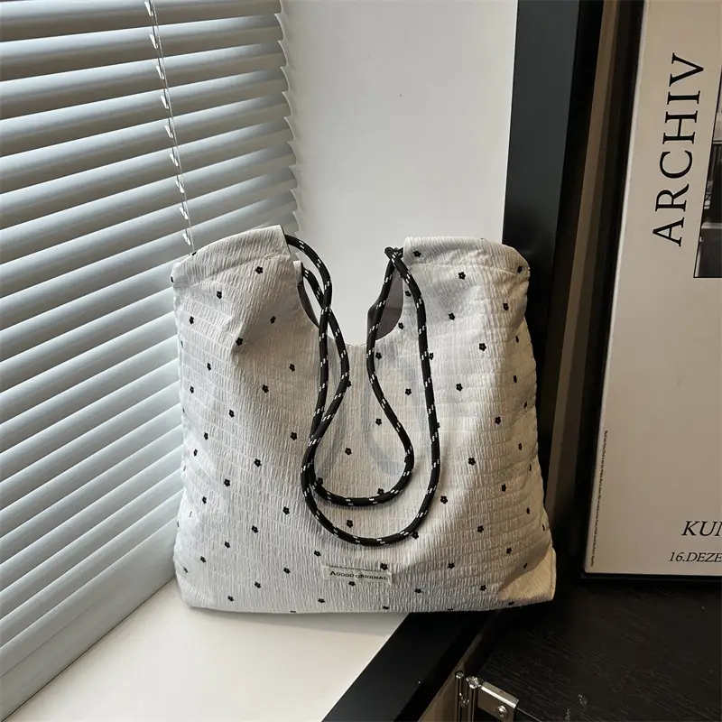 Women Polka Dot Chiffon Shoulder Bag Red 2025 - Image 4