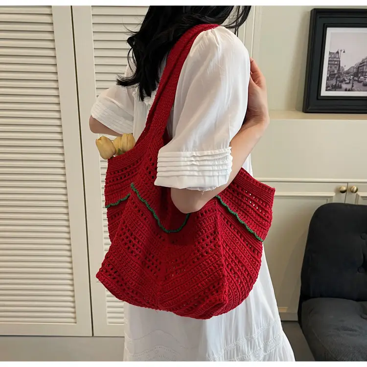 Women's Natural Brown Woven Shoulder Bag — feature 20