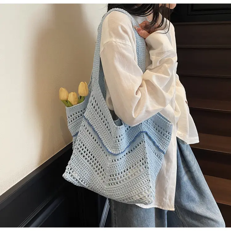Women's Natural Brown Woven Shoulder Bag — feature 26