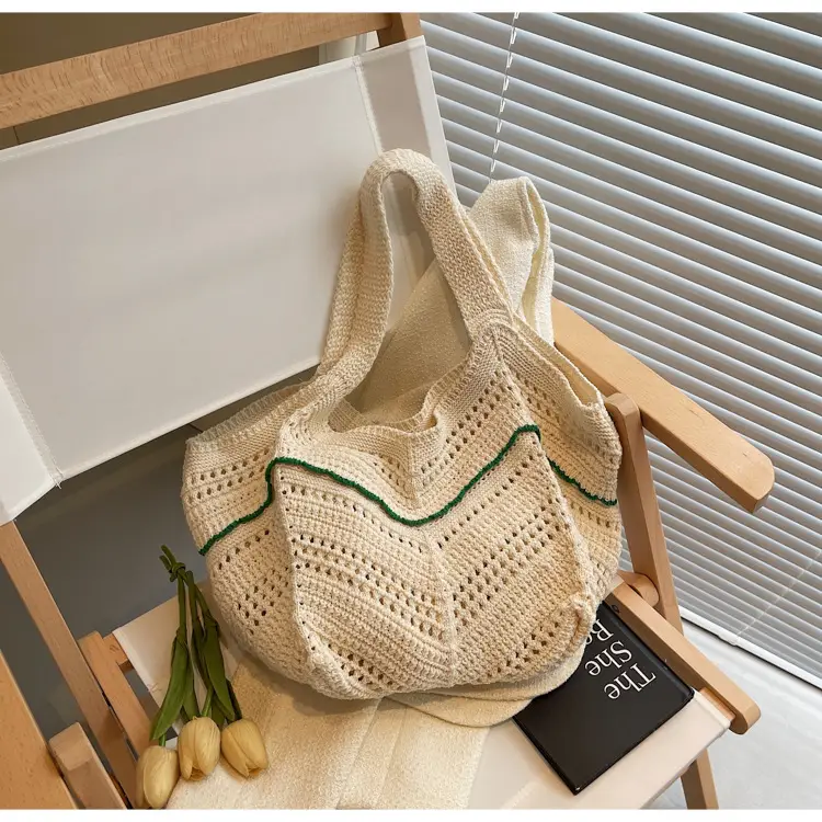 Women's Natural Brown Woven Shoulder Bag — feature 29