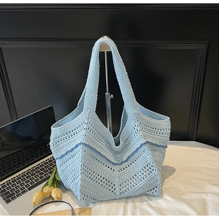 Women's Natural Brown Woven Shoulder Bag
