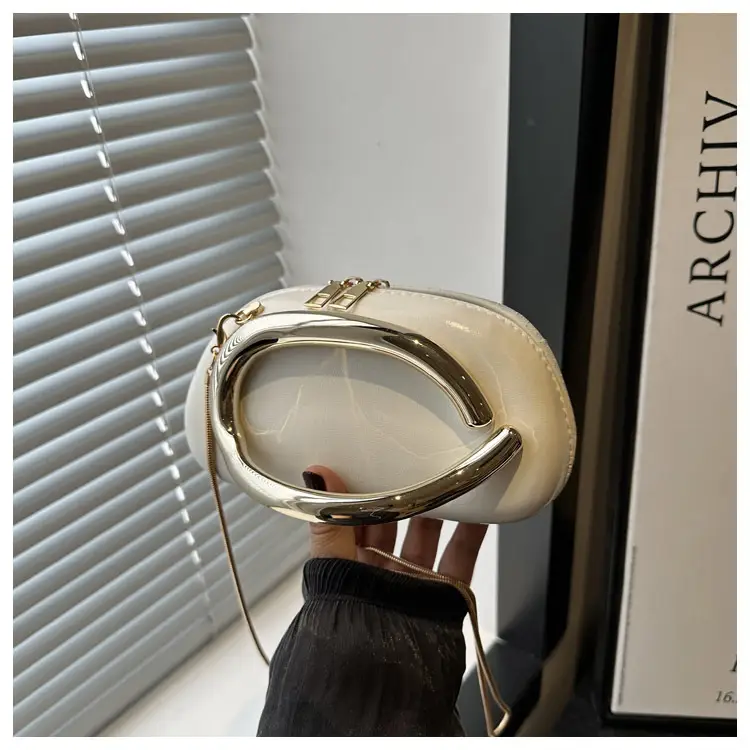 Pink Metal Hardware Women's Shoulder Clutch — feature 25